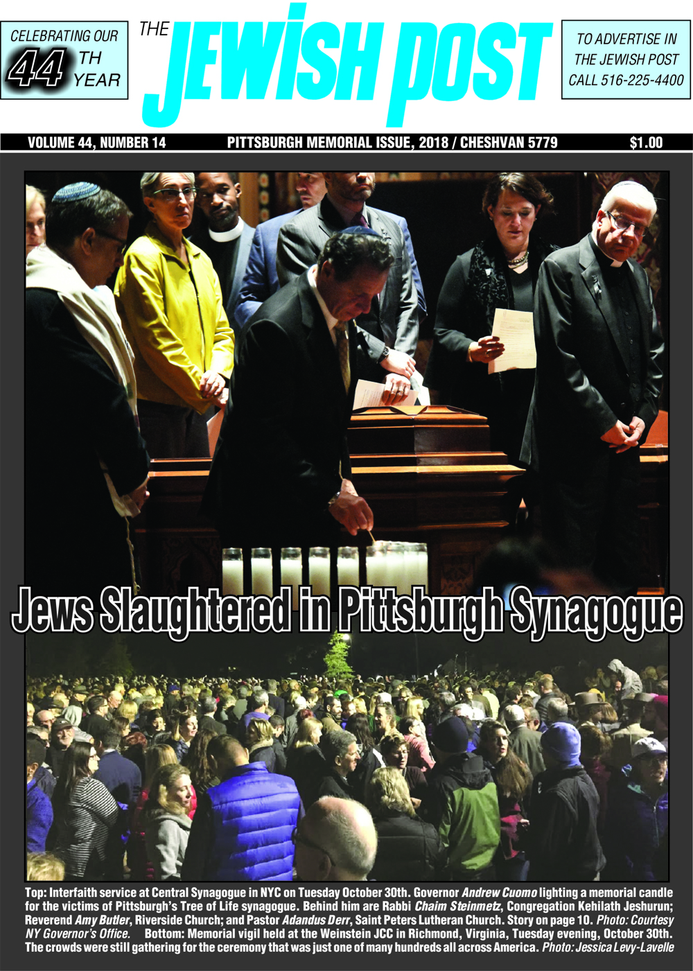 Jews Slaughtered in Pittsburgh Synagogue