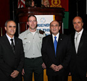 FIDF National Director Brig. Gen. (Res.) Yehiel Gozal , Major Avinoam Stolovitch, Israel’s Deputy Prime Minister and Minister of transportation and Road Safety Lieutenant General Shaul Mofaz and Dinner Chairman Mr. Benny Shabtai