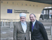 Grand Mufti, Dr. Mustafa Ceric (left), and Rabbi Marc Schneier, at EC headquarters, Brussels. Photo: Michael Thaidigsmann/WJC