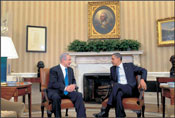 Israeli PM, Benjamin Netanyahu, and US President, Barack Obama, met at the Oval Office in the White House in Washington, DC, Sunday, March 4th, 2012. Photo: Amos Ben Gershom/GPO/Israel Sun