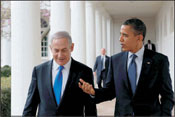 US President, Barack Obama, and Israeli PM, Benjamin Netanyahu, during their meeting at the White House in Washington, DC, Sunday, March 4th, 2012. Photo: Amos Ben Gershom/GPO/Israel Sun