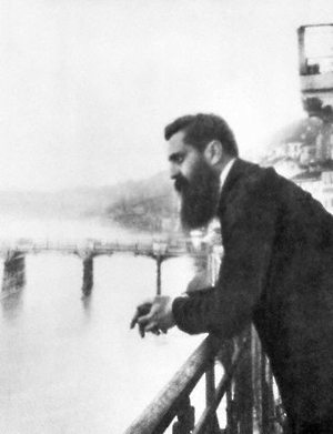 Theodor Herzl, visionary of the State of Israel, in Switzerland. 
