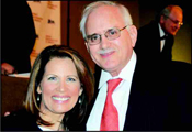 Presidential candidate, Rep. Michele Bachmann, with Jewish Post publisher, Henry Levy.