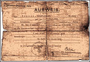 The exit pass issued to Robert Lazar Rousso by the Gestapo in Paris with the help of Turkish Ambassador to France, Behic Erkin, saved his life.