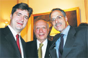 Diego de Ojeda, Dir. Casa Israel Sefarad, Rabbi Schneier and Marc Scheuer, Dir., Office of the Secretariat Alliance of Civilizations