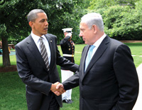 US President, Barack Obama with Israeli Prime Minister, Benjamin Netanyahu at the White House, May 20, 2011. Ongoing friendship in spite of differences.  Photo: Avi Ochayon/GPO for Israel Sun