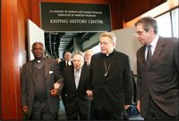 From left: Cardinal Peter Turkson, Archbishop of Cape Coast, Ghana; Dr. Bernard Lander, founder and president of Touro College; Cardinal Vingt-Trois, Archbishop of Paris; and Dr. David G. Marwell, Director of the Museum of Jewish Heritage � A Living Memorial to the Holocaust.   Photo: AP/Museum of Jewish Heritage and Touro College, Diane Bondareff