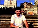 Patrick Levy-Lavelle at the Spanish Steps in Rome.
