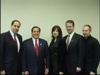 From left: David Borowich, Chairman of the Council of Young Jewish Professionals; Congressman Steve Rothman (D-NJ); Esther Renzer, international president of StandWithUs; Joel Mowbray, investigative journalist; Avi Posnick, StandWithUs East Coast Community Coordinator.
