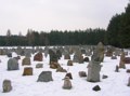 Treblinka's memorial in winter. Stones are symbolic of the Jewish towns that had their people exterminated at the camp. Photo courtesy of Little Savage
