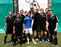 The winning team (Salvator Ferragamo) of the Soccer for Peace Cup.