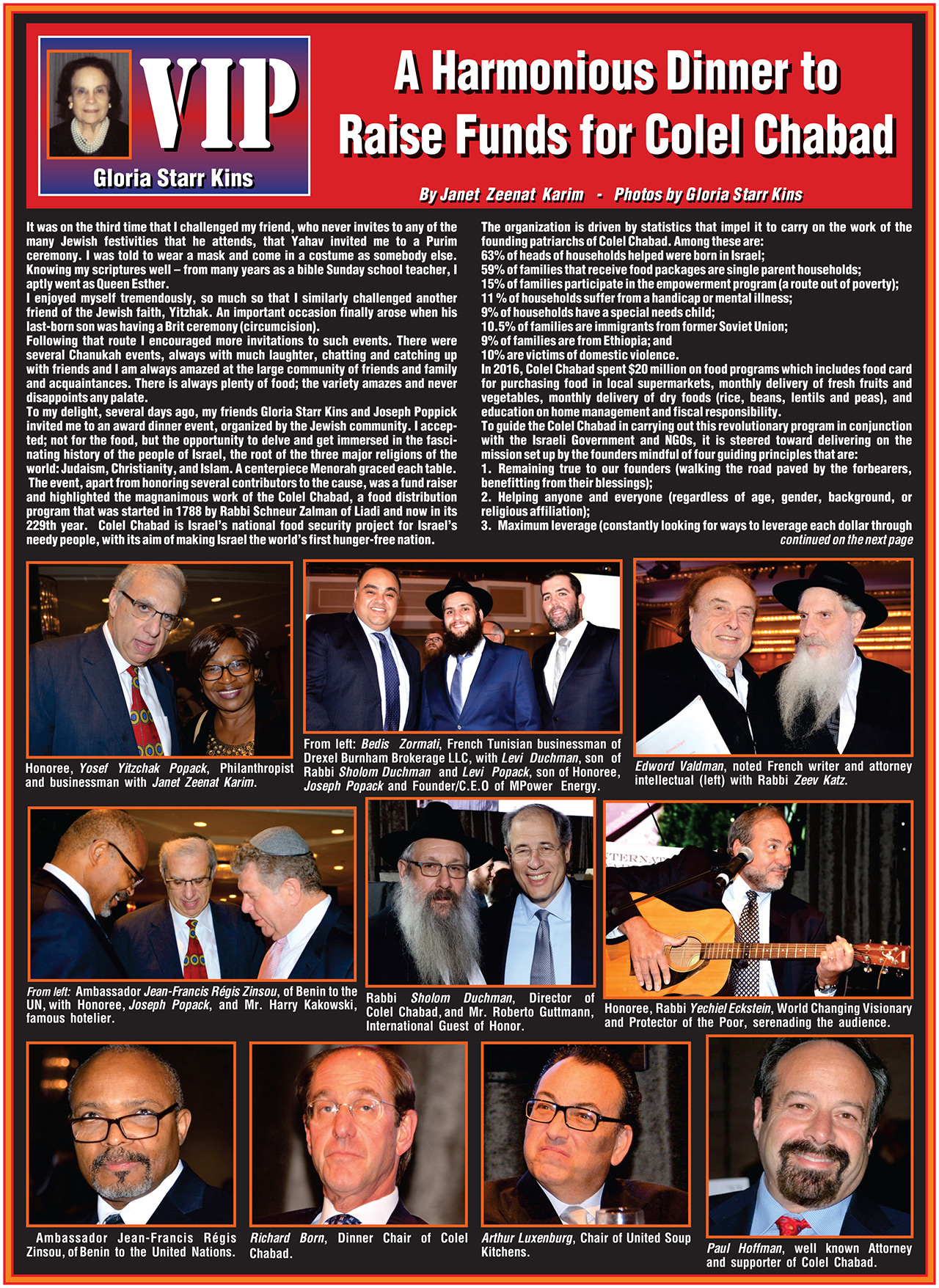 A Harmonious Dinner to Raise Funds for Colel Chabad