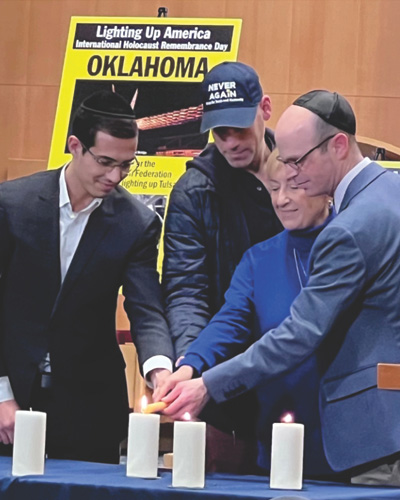 Ledan Bolendar, Michael Mantell,  Andrea Bolender & David  Reckess, 2G & 3GNY (2nd & 3rd  generation of Holocaust survivors)