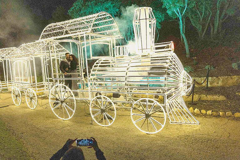 Jerusalem's Botanical Gardens lit up for winter festival