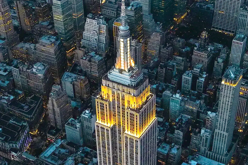 Lighting up the sky yellow on International Holocaust Remembrance Day