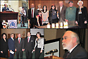 Top: (left) Cantor Morris Wolk and Scott Strenger, International VP USY. (right) Kindling of six memorial candles by survivors and their families.  Bottom: (left) Adrienne Cooper, Exec. Officer for External Affairs Workmen's Circle / Arbeter Ring, Cantor Morris Birnbaum Wolk, PJC, David Goldstein, Chair NY Region Workmen's Circle / Arbeter Ring, Rabbi Moses Birnbaum, Consul Ursula Slazak Polish Consulate NY. (right) Filmmaker Menachem Daum, -Hiding and Seeking: Faith and Tolerance After the Holocaust.-  Photos by Kym Newborn.