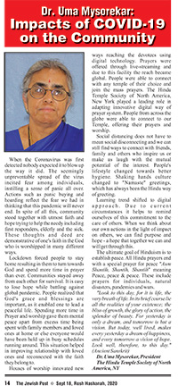 Dr. Uma Mysorekar: Impacts of COVID-19 on the Community