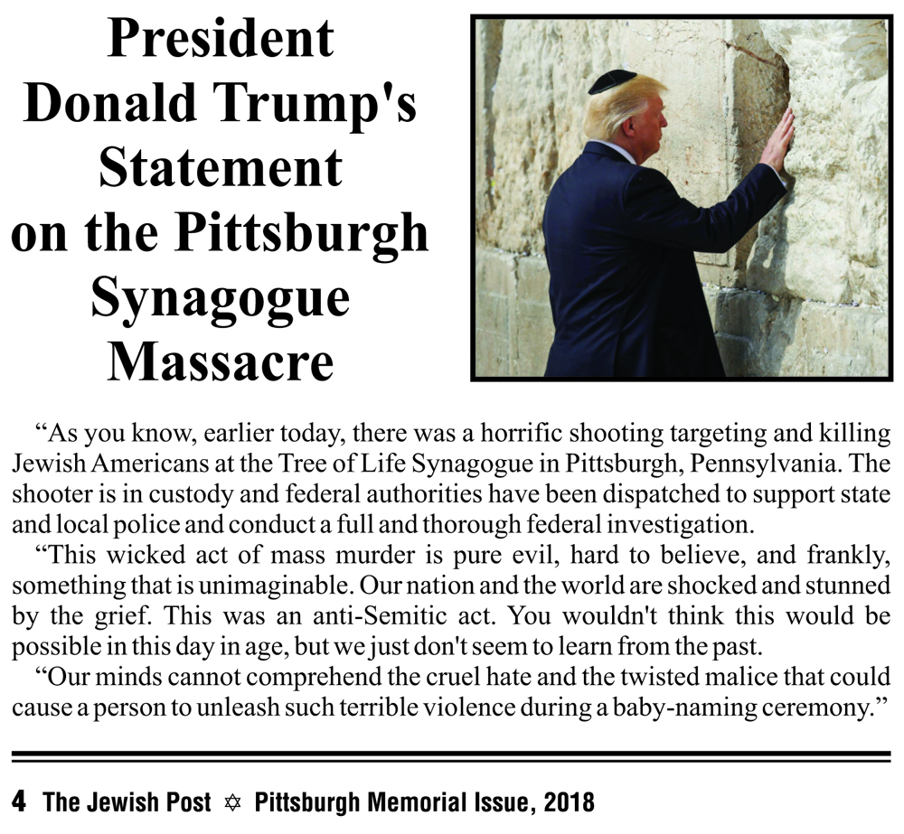 President Donald Trump's Statement on the Pittsburgh Synagogue Massacre