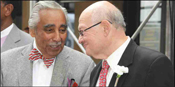 Congressmen Charles Rangel (left) and Gary Ackerman.Photo: Gloria Starr Kins