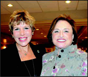 Sharon Wilkes, Executive Director of American Jewish International Relations Institute and Ellen Fawer, Jewish Women International UN Rep. Photo: Gloria Starr Kins