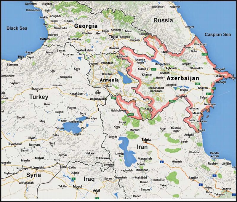 Azerbaijan and its neighboring countries. The state was invaded by Soviet forces in 1920 and remained under Soviet rule until the collapse of the Soviet Union in 1991.