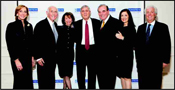 From left: Kathy K. Weinberg, National President, Women's Division; Earle Altman; Linda Altman, Honoree; Dr. Allen M. Spiegel, the Marilyn and Stanley M. Katz, Dean of Einstein; Arnold S. Penner, Honoree; Madaleine Berley; Raymond S. Cohen, Chairman, Men's Division.