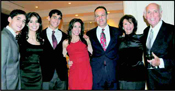 Earle  and Linda Altman, Honoree, far right, celebrating with their lovely and proud grandchildren, Stephen, Greg and Amanda Steiger, daughter Liz Steiger and her escort, Ed Gaelik.