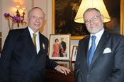 Arthur Schneier (left) and Spanish Ambassador, Juan Antonio Yanez-Barnuevo