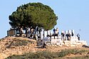 The Press TV , still photographers and reporters kept out of the Gaza Strip by Israel and Egypt find themselves on hills on the Israeli side of the northern Gaza Strip watching the IAF bomb the Quassam launching areas. Photo: Kfir Sivan/Israel Sun