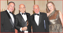 From left: Dan Gillerman; Honoree Michael Federmann; Kenneth J. Bialkin, AIFL Chairman; and Dr. June Dempsey, AIFL VP.   Photos: Courtesy AIFL
