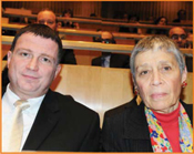 Yuli-Yoel Edelstein, Israel�s Minister of Information and Diaspora (left) with Gabriela Shalev, Israel�s UN Ambassador  General Assembly Hall, under the direction of Maestro Isaak Tavior.  General Assembly Hall Concert Photo: Courtesy of the UN  People's photos: Gloria Starr Kins 