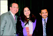 Building a global Muslim-Jewish alliance. At the Resource center for Jewish Diversity with (from left) Rabbi Marc Schneier, Dr. Mehnaz Afridi, and Imam Muhammad Shamsi Ali. 