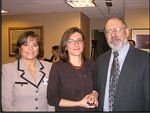 Mehves Somez, President of the Istanbul University Alumni Association of USA (left), Turkey's Deputy Consul General, Zeynep Kiziltan  (center) and David Mallach, Managing Director, Commission on the Jewish People of UJA Federation of NY. Photos: Drew Kopf