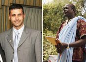 David Saranga, Consul for Media and Public Affairs for Consulate General of Israel in New York (left) and acclaimed human rights advocate Simon Deng.